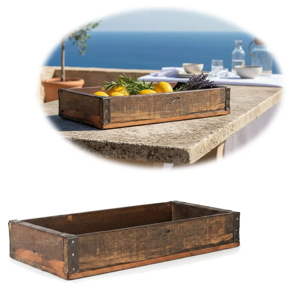 LS-LebenStil Unika Serviertablett 35x20cm braun Holz