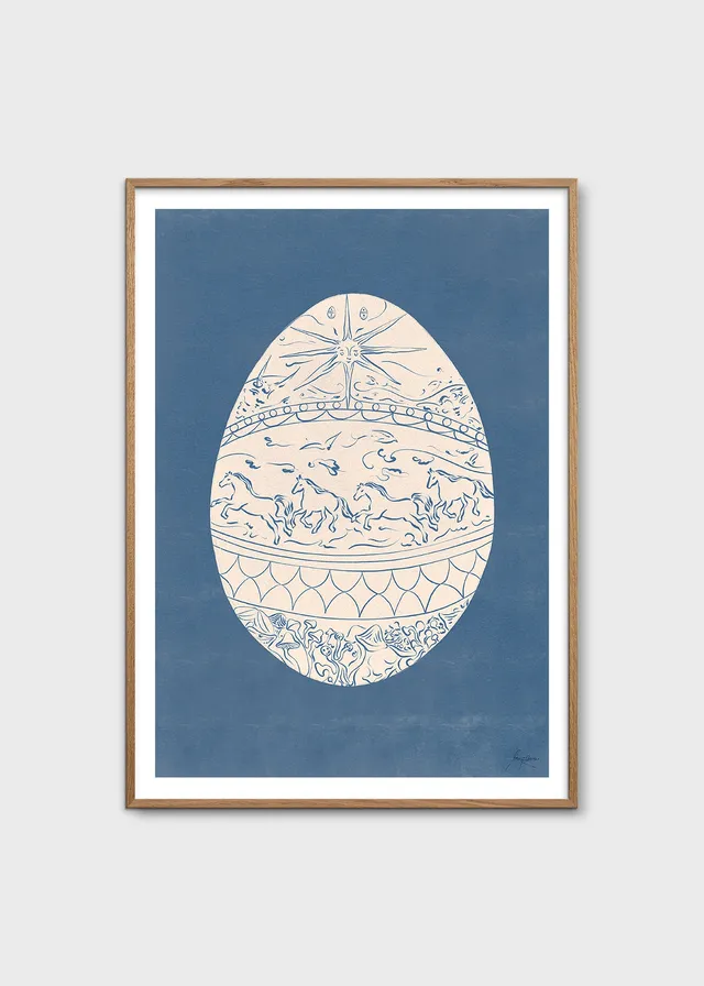 The Poster Club Art Prints Echo of the Origin Poster 30x40 cm Blau