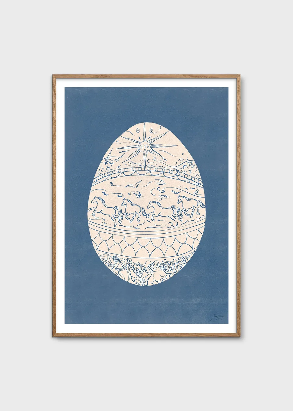 The Poster Club Art Prints Echo of the Origin Poster 30x40 cm Blau