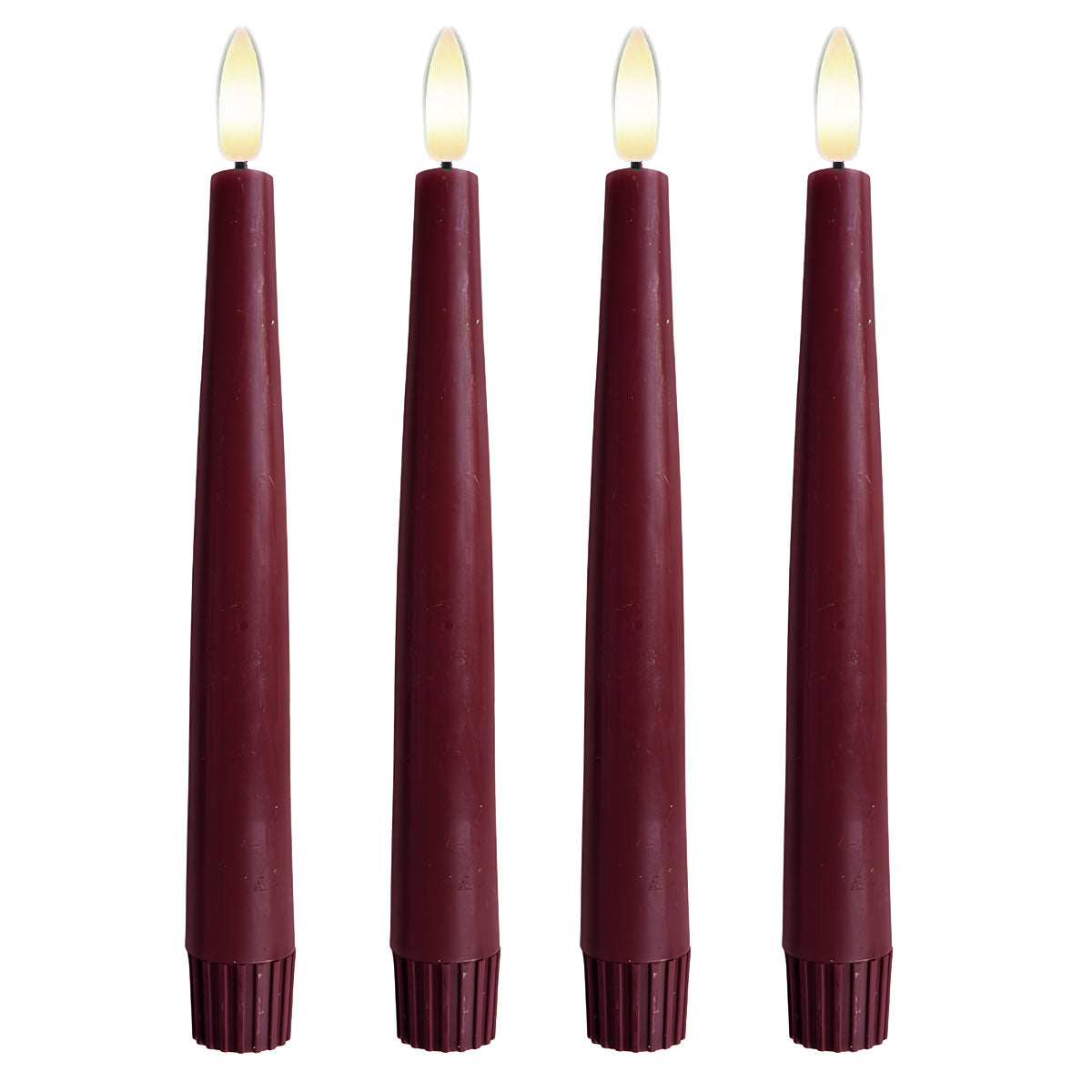 LS-LebenStil Möbel & Wohnen LED Stabkerzen Ribe 4er Rot 26cm