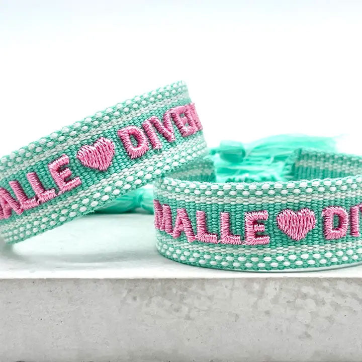LS-LebenStil Statement Armband Malle Diven türkis rosa