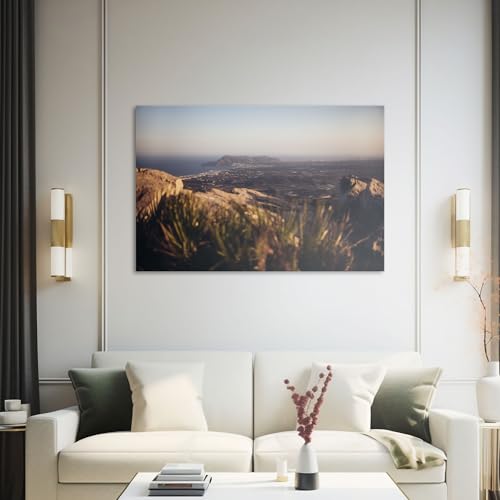 Hustling Sharks Wandbilder Küstenblick Abendlicht Leinwand 40x30