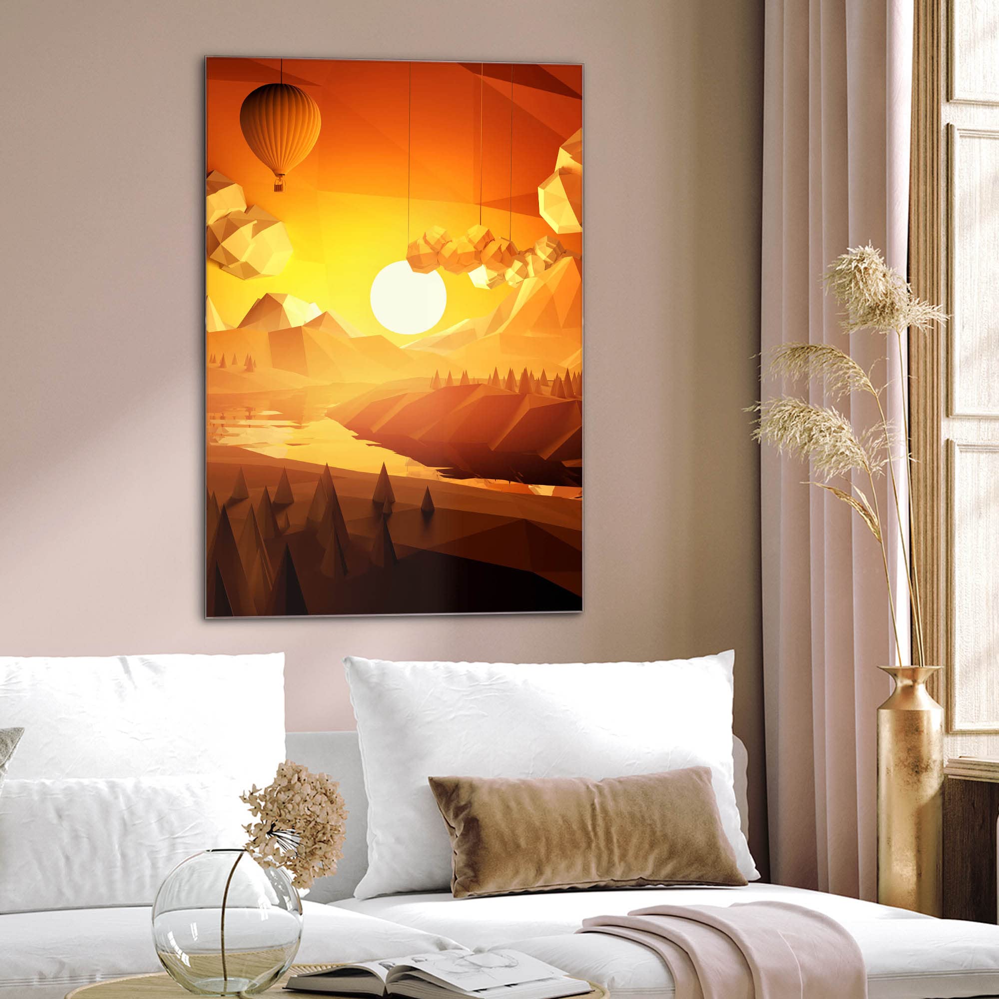 Banjado Magnettafel Sunset Glasmagnettafel 40x60 cm Camping