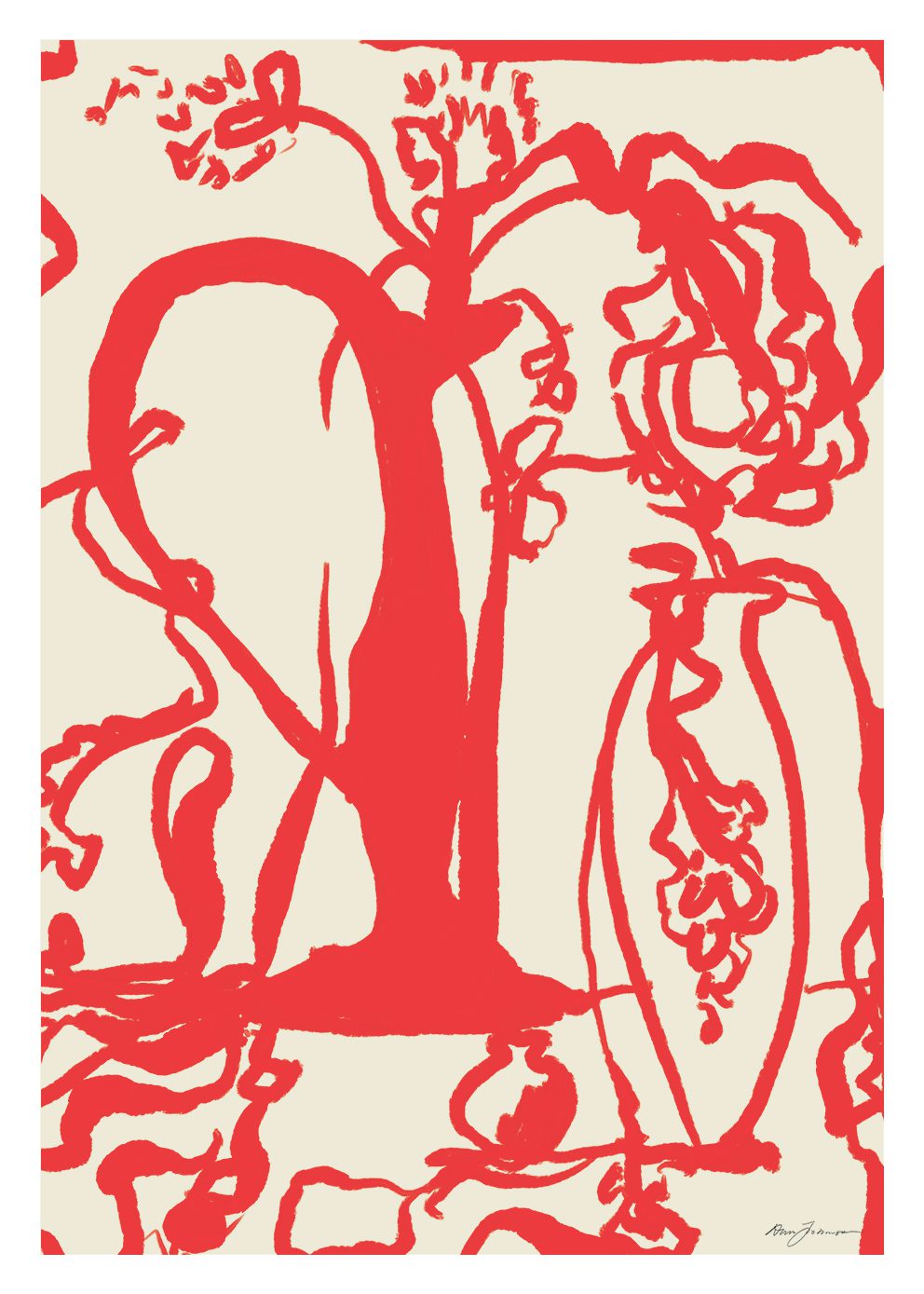The Poster Club Art Prints Grand Vase Poster 30x40 cm rot