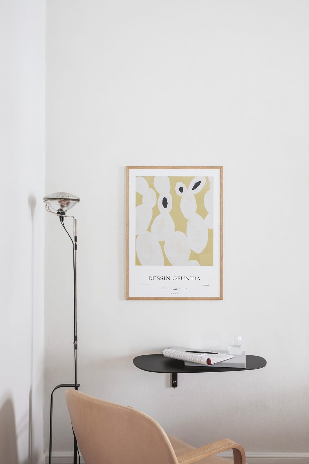 The Poster Club Dessin Opuntia Poster 50x70 cm beige
