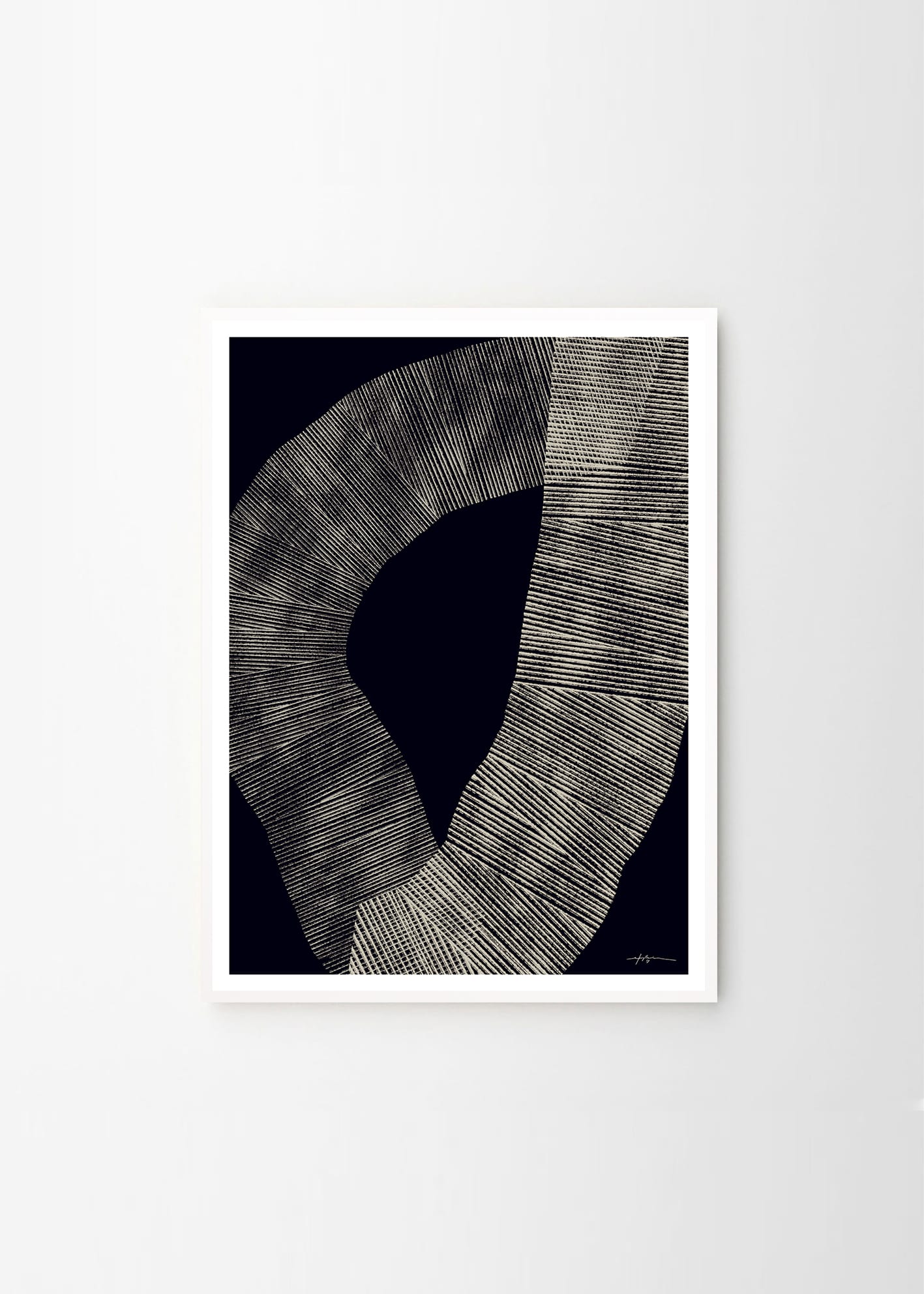The Poster Club Abstract 696 Poster 30x40 cm schwarz weiß