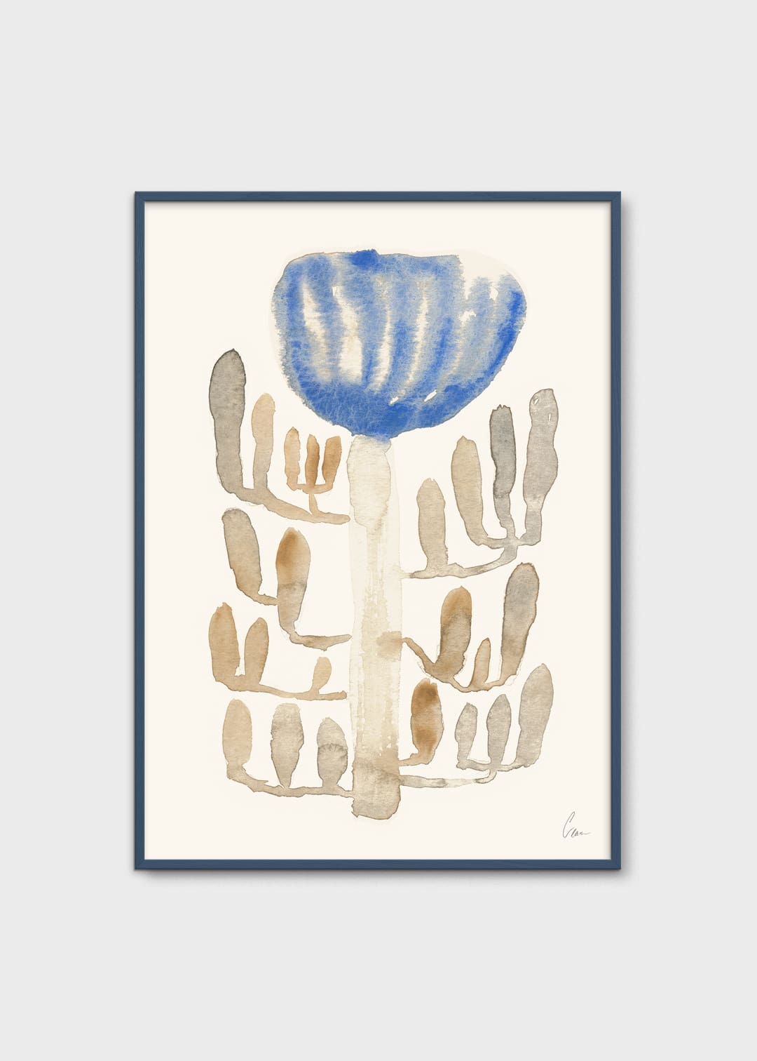 The Poster Club Oktober Kunstdruck Poster 30x40 cm blau
