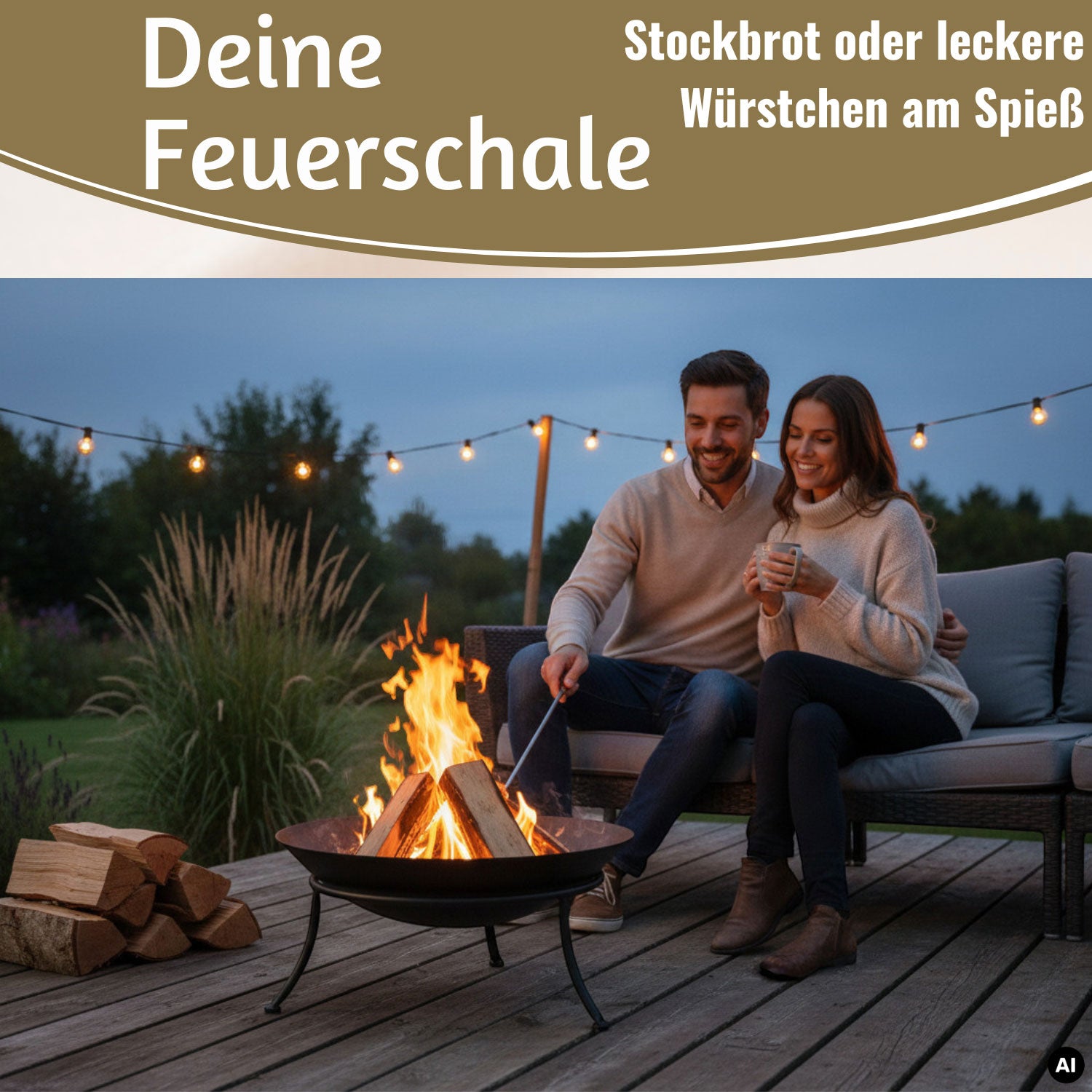 LS-LebenStil Garten & Camping Feuerschale Eisen Schwarz 47cm