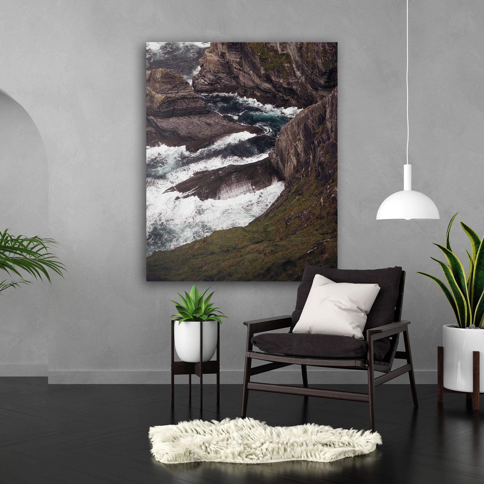 Hustling Sharks Wandbilder Klippen Meeresbrandung Leinwand 30x40