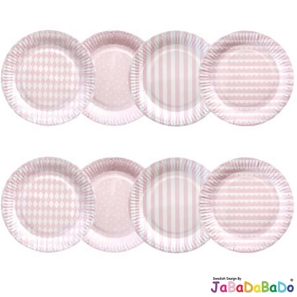 JaBaDaBaDo Z17177 Pappteller Rosa 23cm 8er Set