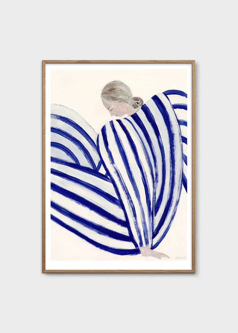 The Poster Club Blue Stripe At Concorde Poster 30x40 blau