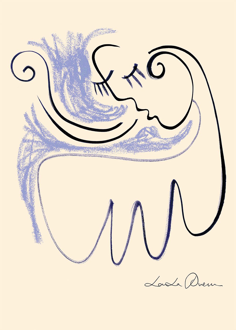 The Poster Club I'll Keep You Warm Kunstdruck A4 beige
