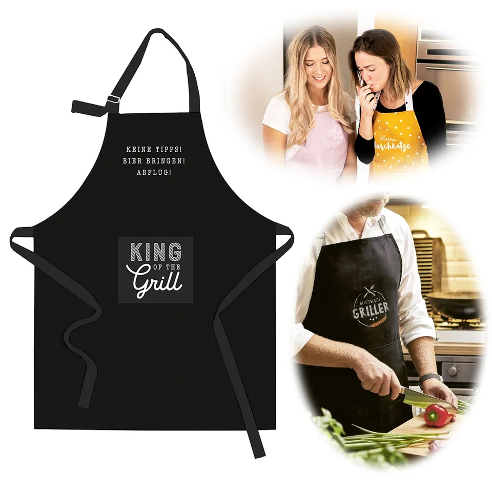 LS-LebenStil King of the Grill Grillschürze 85x65 Baumwolle