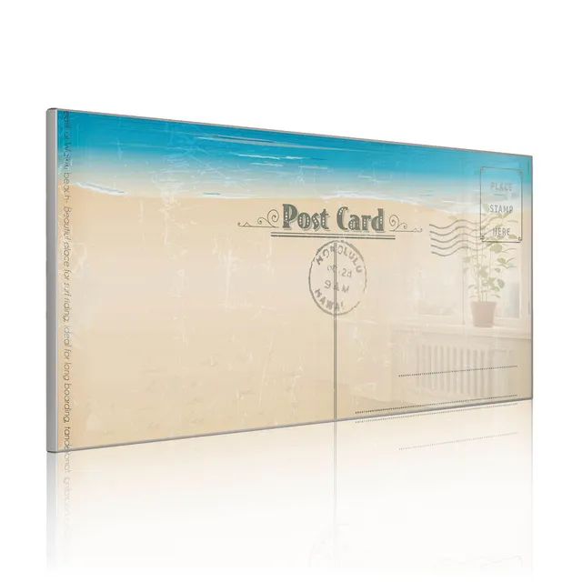 Banjado Magnettafel Postkarte 78x37 cm Metall beschreibbar