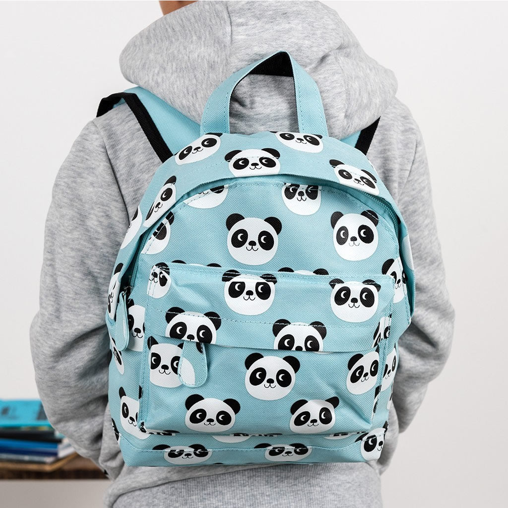LS-LebenStil Panda Bär Kindergarten Rucksack 28x20cm Blau