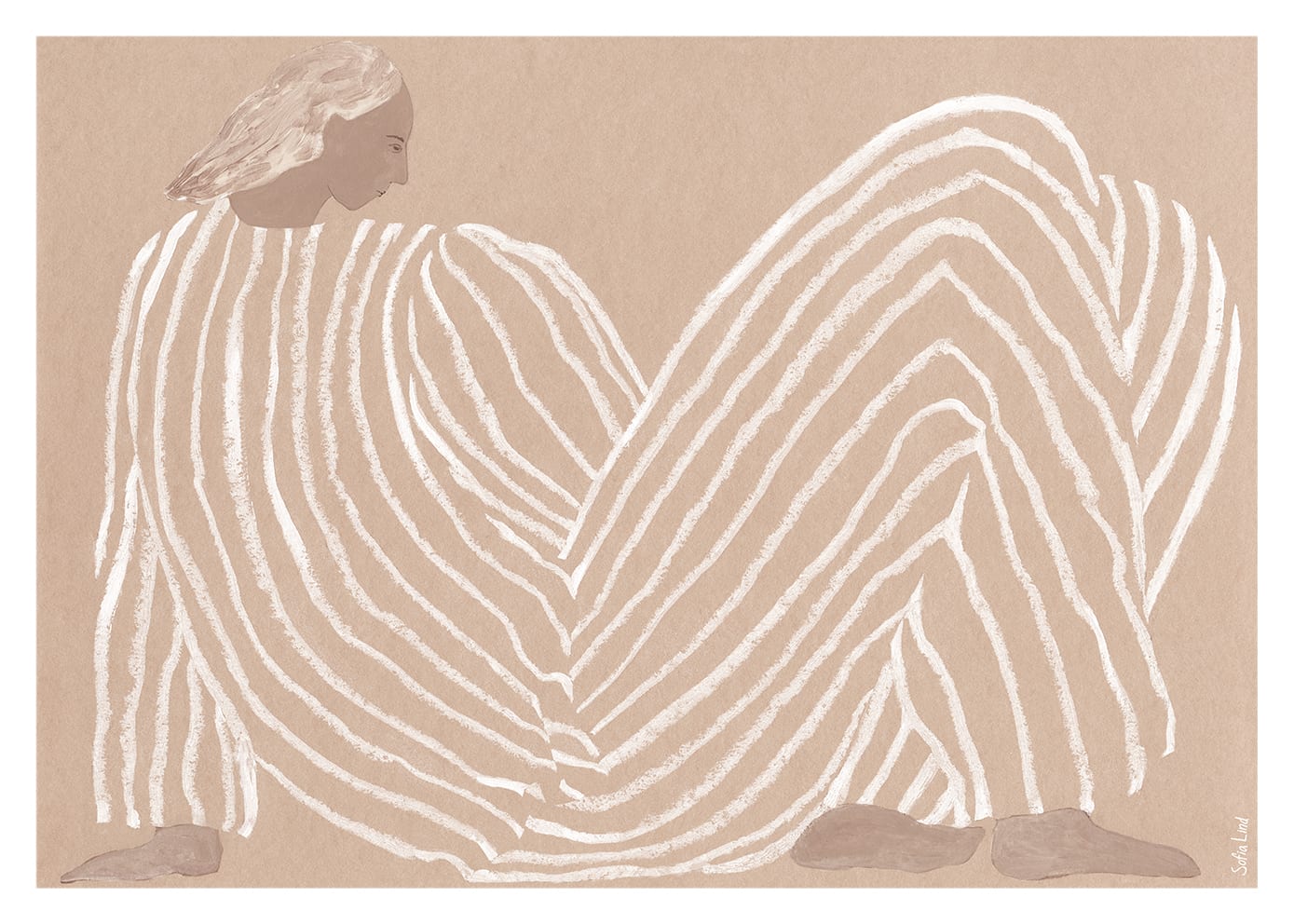 The Poster Club Art Prints Me Poster 50x70 figurativ beige
