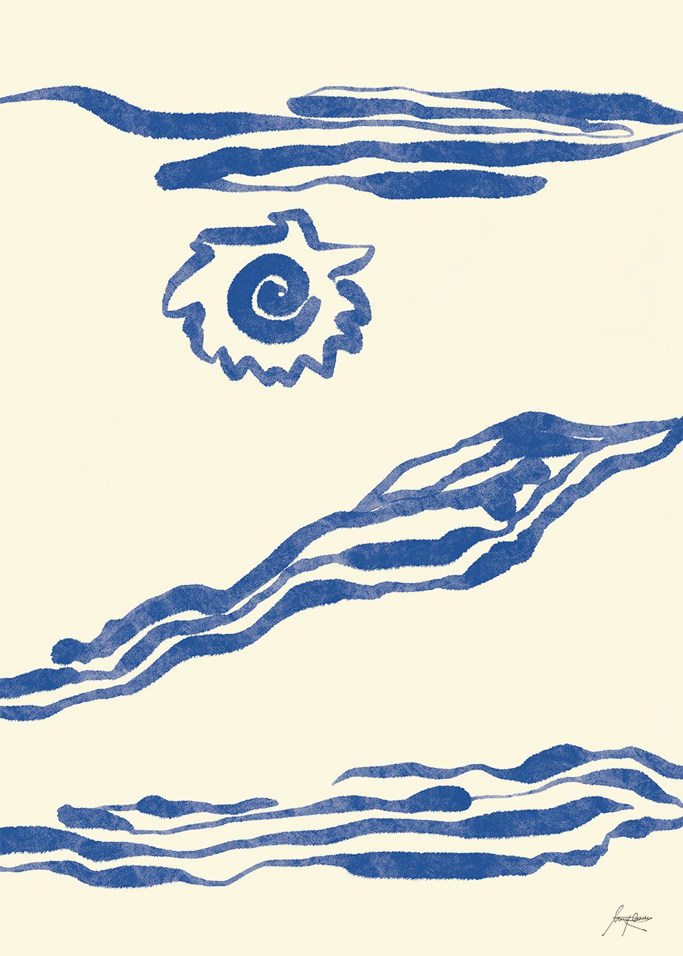 The Poster Club El Mar Poster 30x40 cm beige-blau