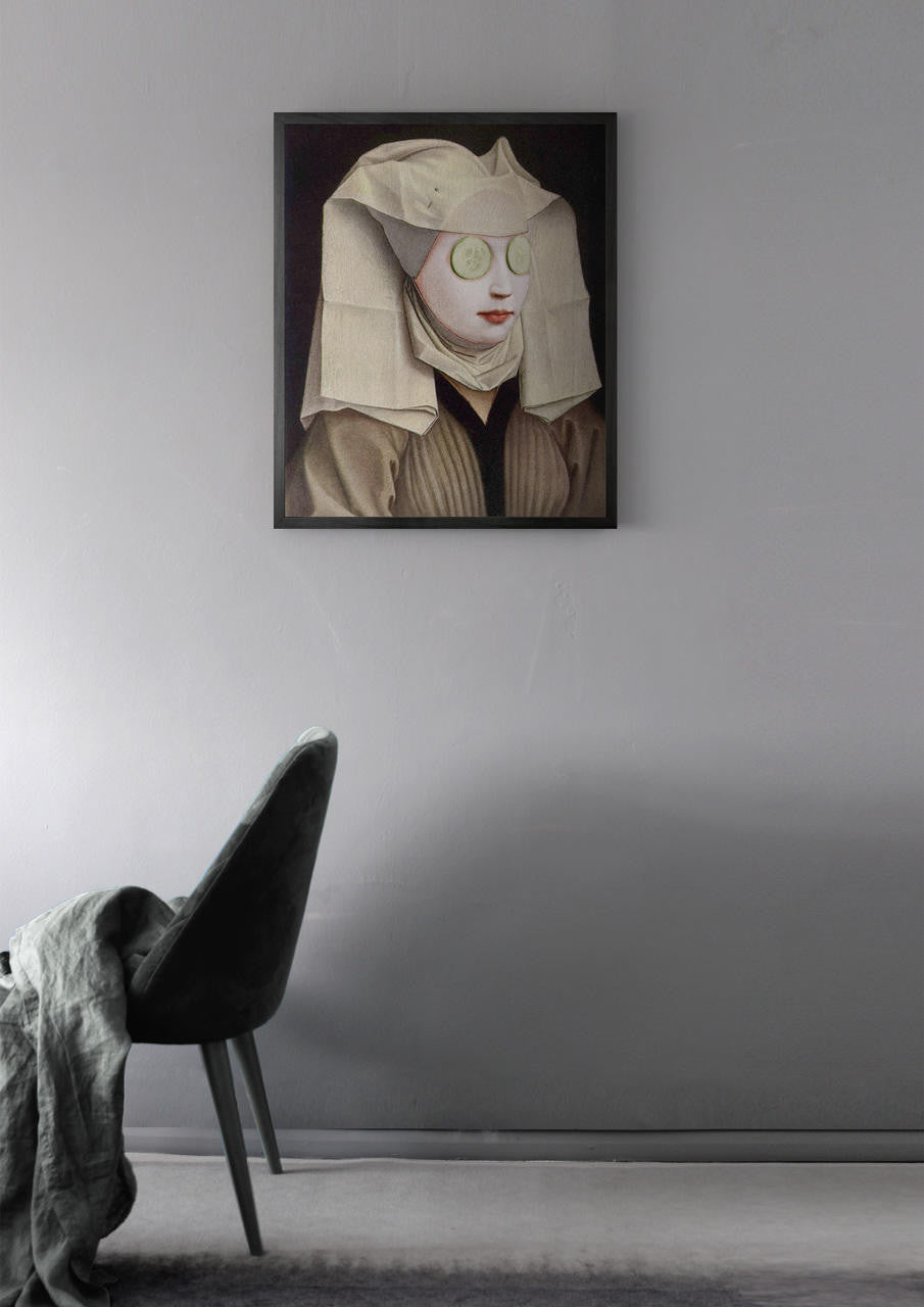 Mineheart Young Woman Facial Leinwandbild 40x50cm