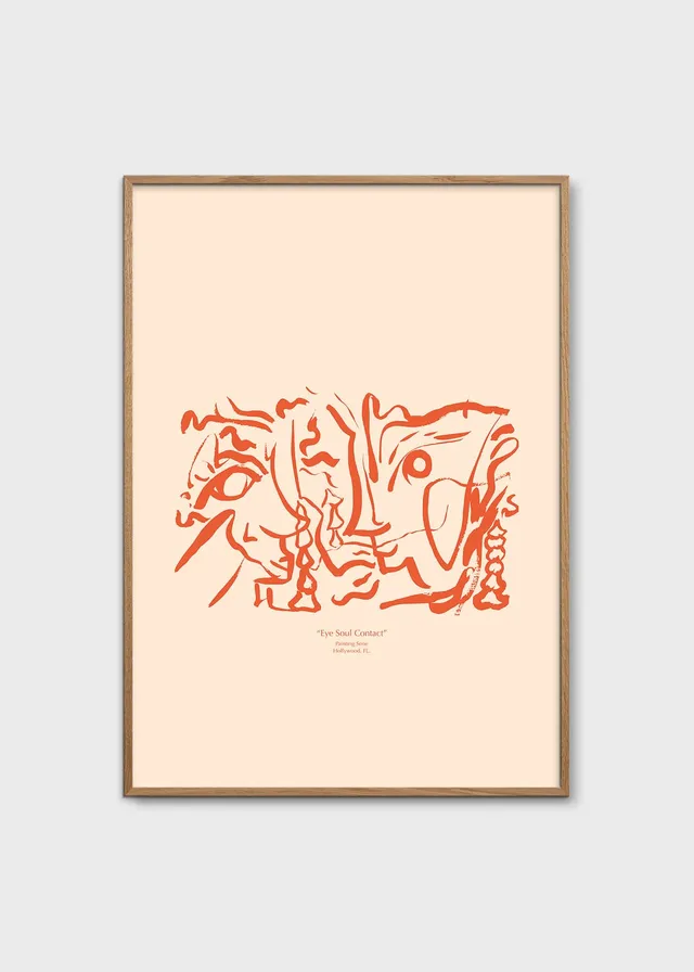 The Poster Club Art Prints Soul Contact 01 Poster 50x70 cm rosa