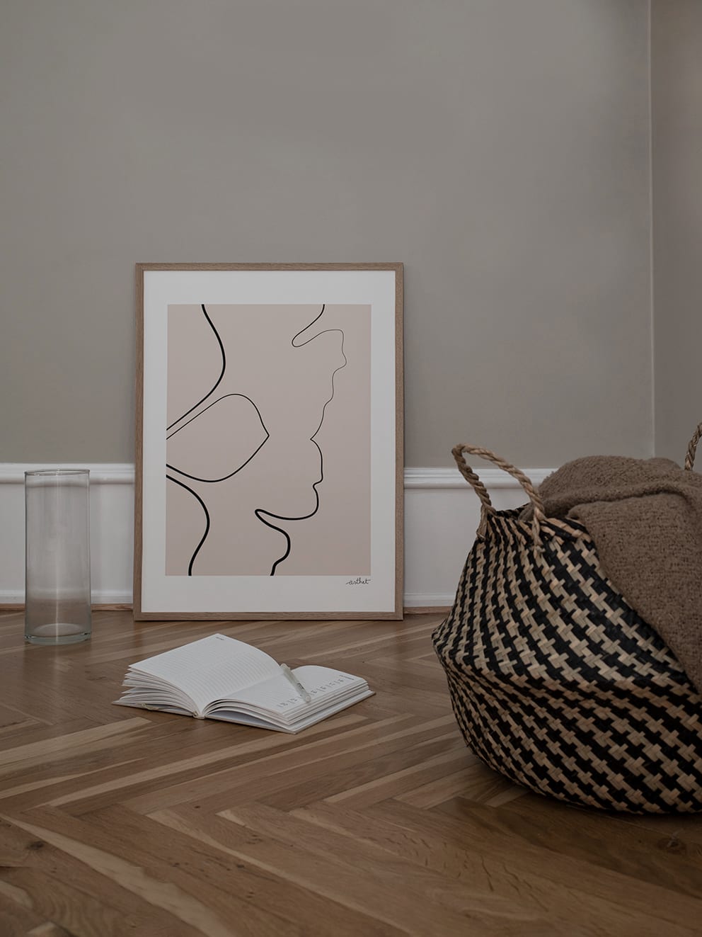 The Poster Club Ginko Kunstdruck A4 Beige Botanik