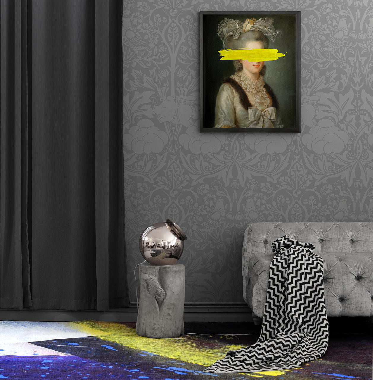 Mineheart Yellow Mark Leinwandbild Portrait 40x50 cm