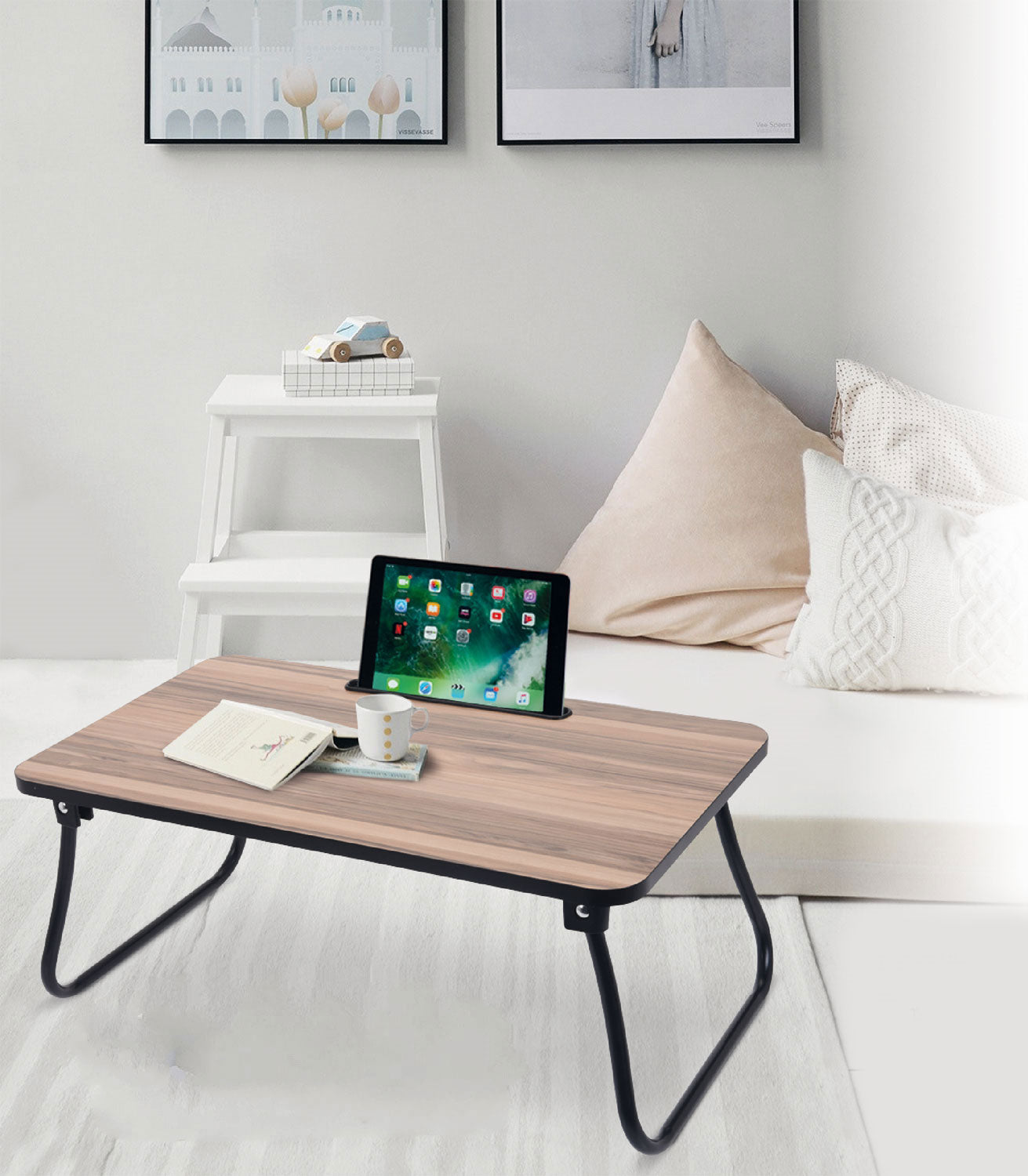 LS-LebenStil Laptoptisch Holz braun 53x30cm klappbar