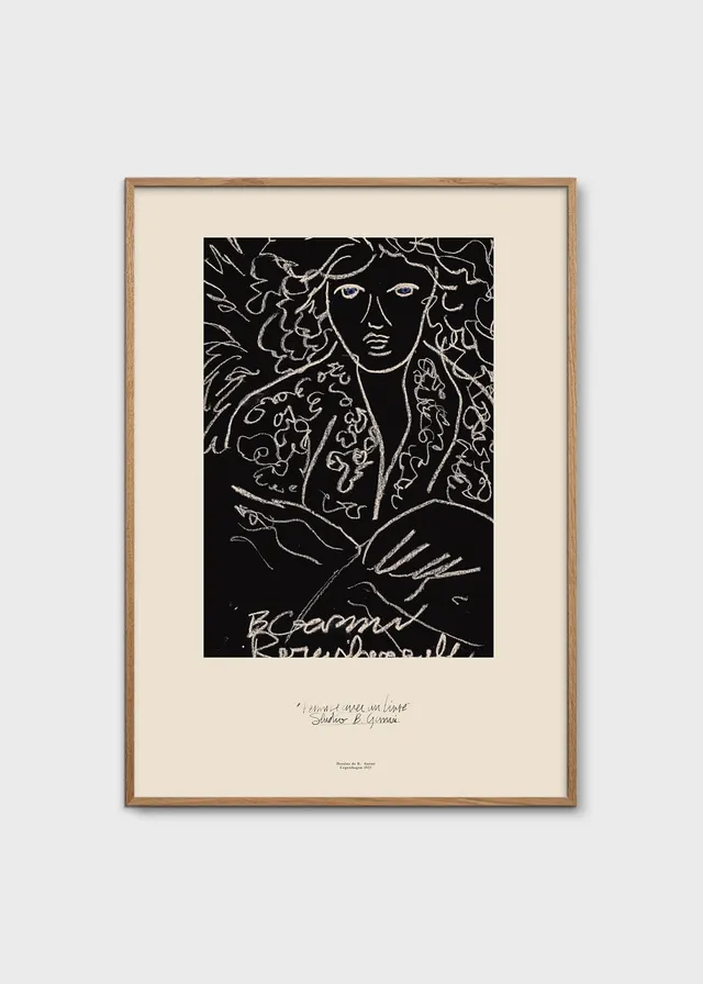 The Poster Club Woman With A Book Poster 30x40 cm Beige