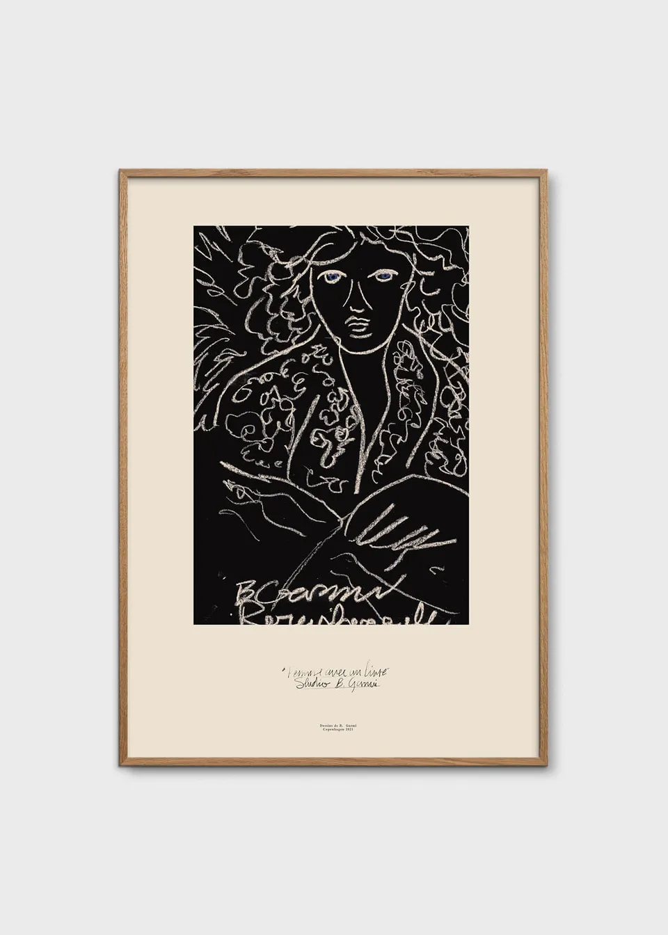 The Poster Club Woman With A Book Poster 30x40 cm Beige