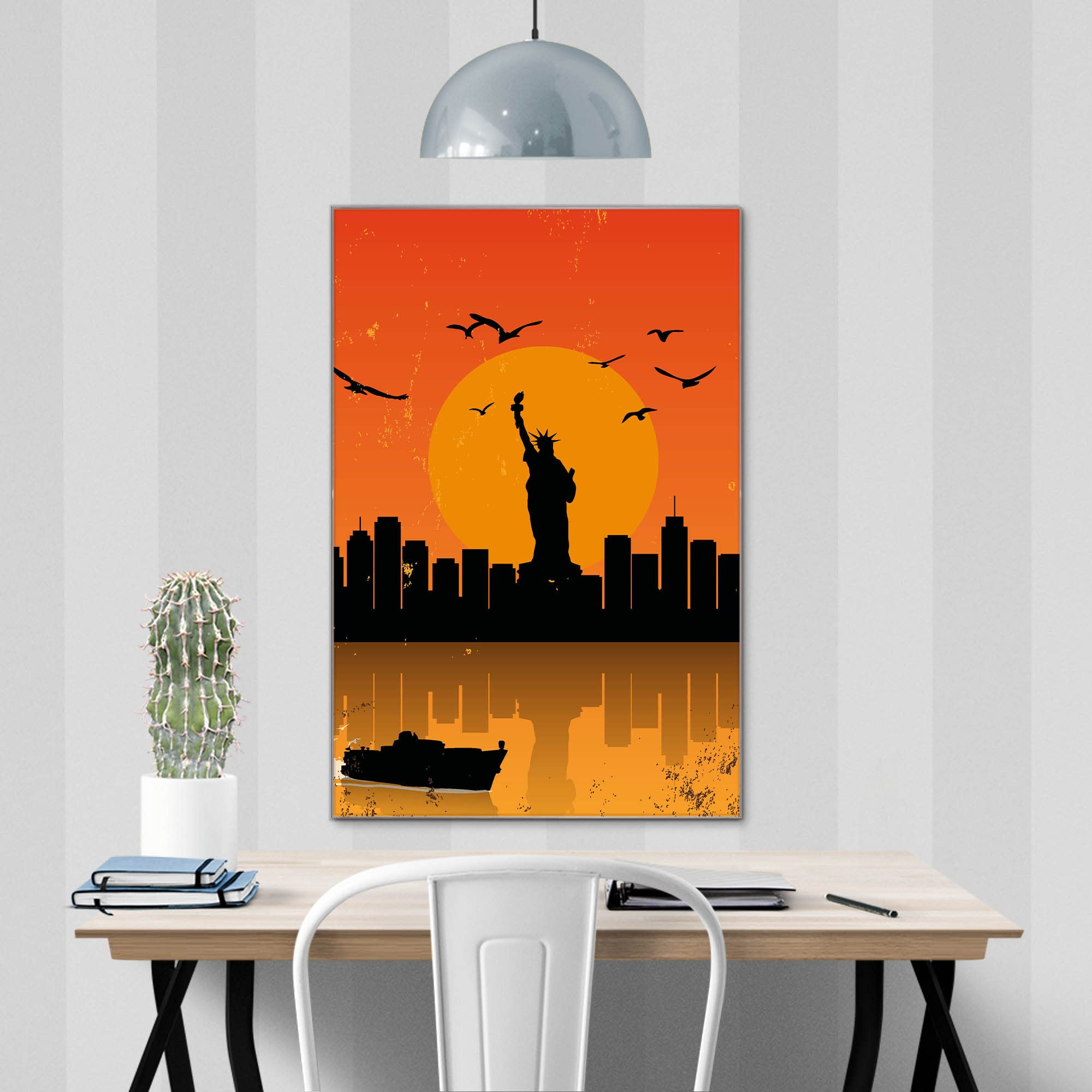 Banjado Magnettafel City Poster New York 40x60 cm Glas
