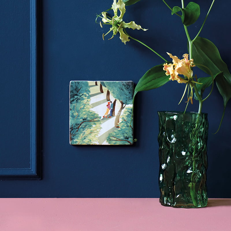 Storytiles Delft Blue Het begon met 'n kus Wandfliese S 10x10 cm