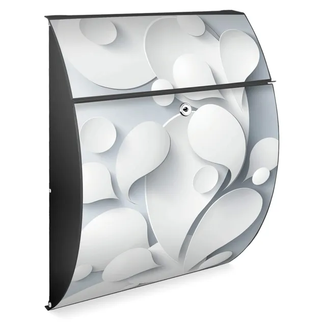 Banjado Riviera 46x33,5x13cm Briefkasten Anthrazit Papiertropfen