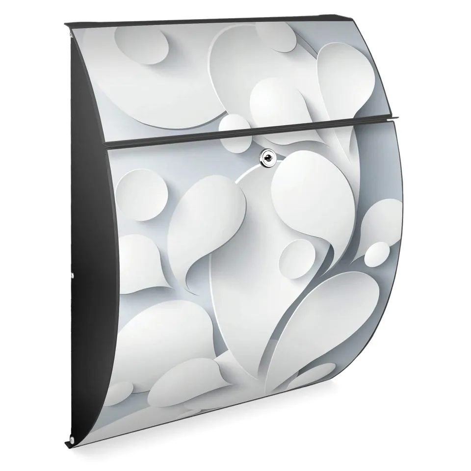 Banjado Riviera 46x33,5x13cm Briefkasten Anthrazit Papiertropfen