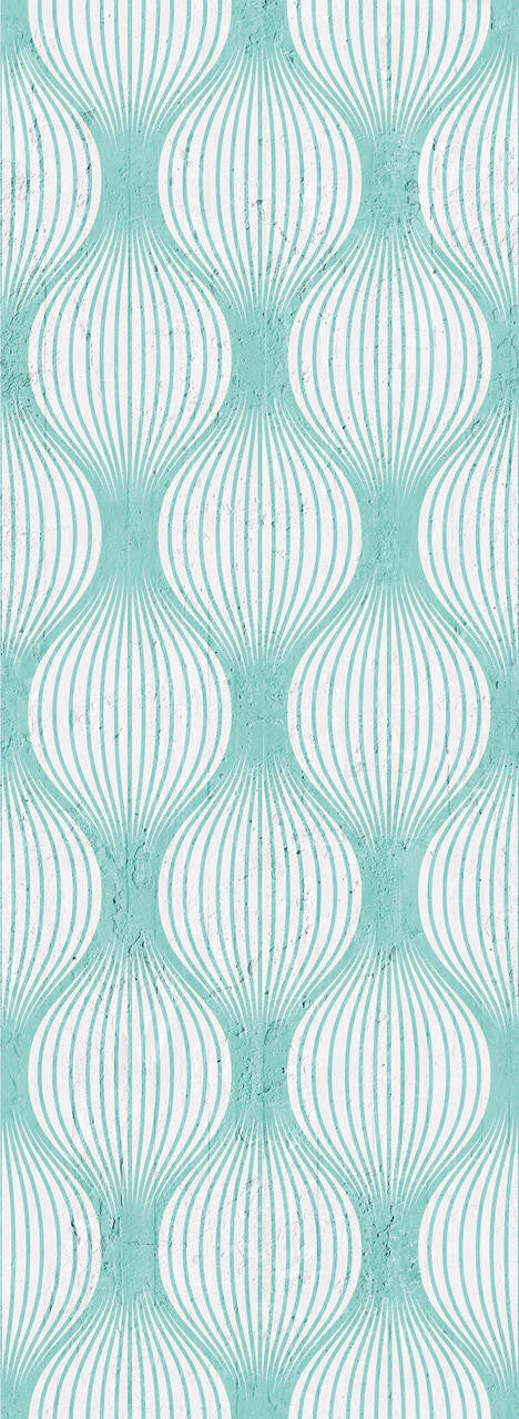 Mineheart Geometric Bulbs Tapete Aquamarin Vlies 52x1000 cm