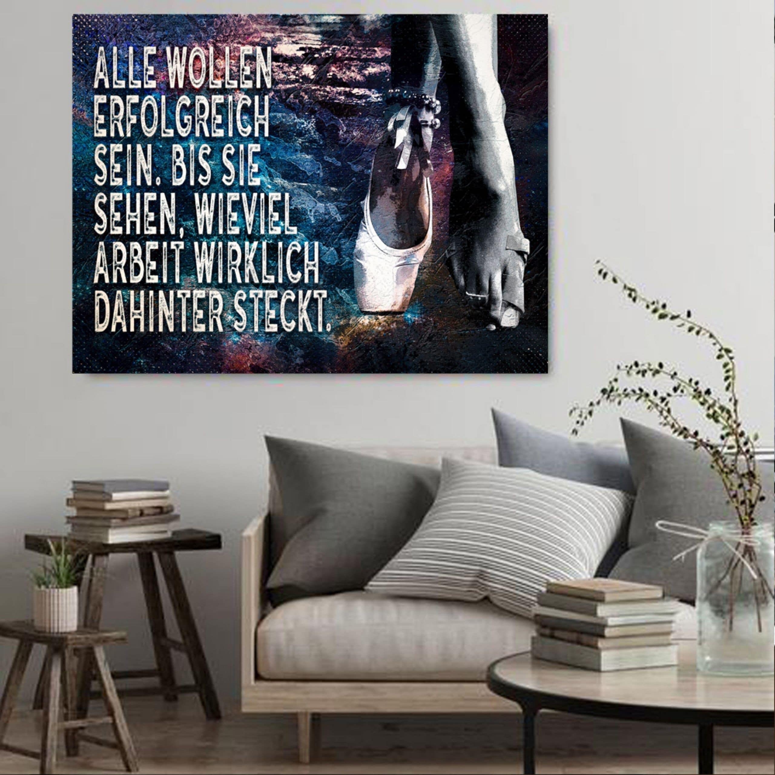 Hustling Sharks Wandbilder Preis des Erfolges Wandbild 45x30 Spruch