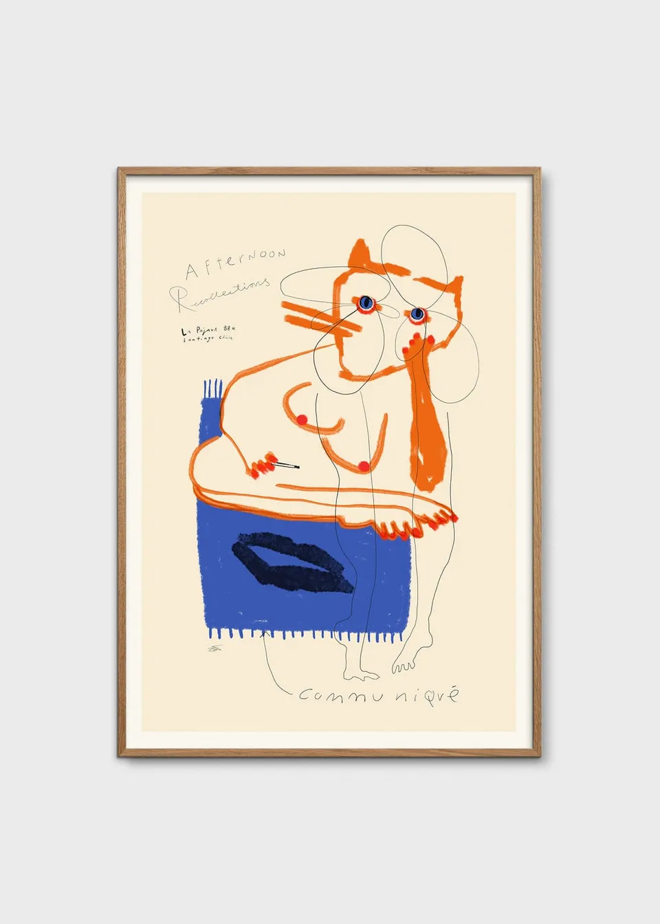 The Poster Club Art Prints Afternoon Communiqué Poster 30x40 beige