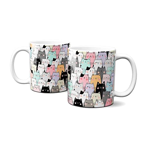 Hustling Sharks Wandbilder Katzen Tasse 330ml bunt Keramik