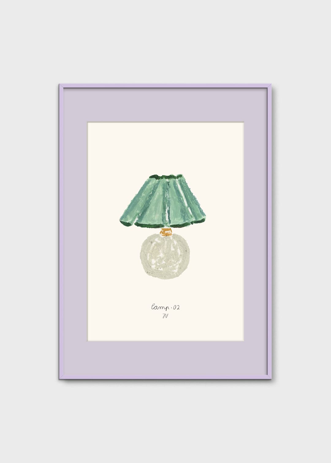 The Poster Club Lamp 02 Poster A4 grün-grau