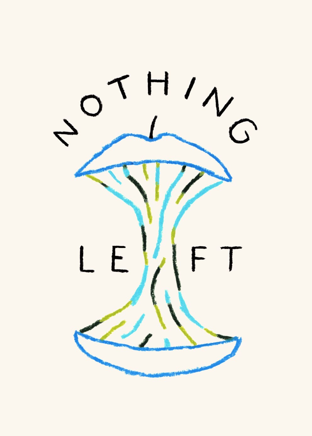The Poster Club Nothing Left Poster 30x40 cm Blau-Grün