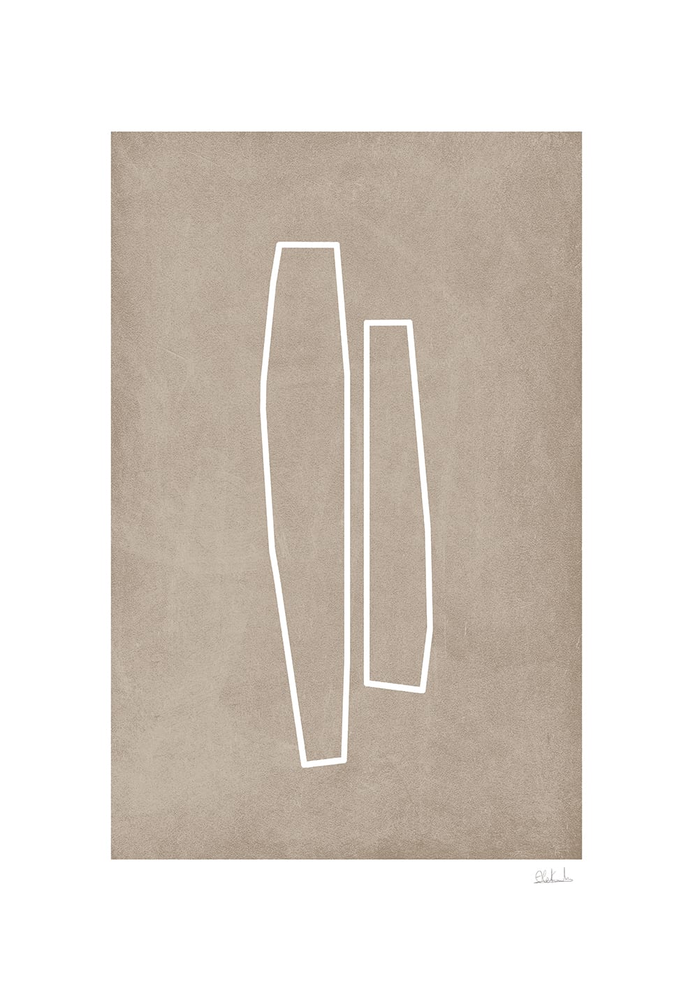 The Poster Club Art Prints Form of Legs Poster 50x70 beige