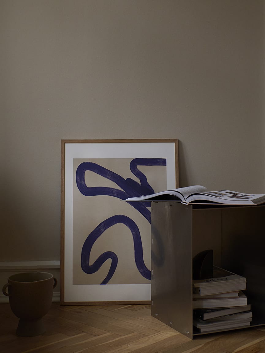 The Poster Club Monday Poster A4 beige blau Anna Johansson