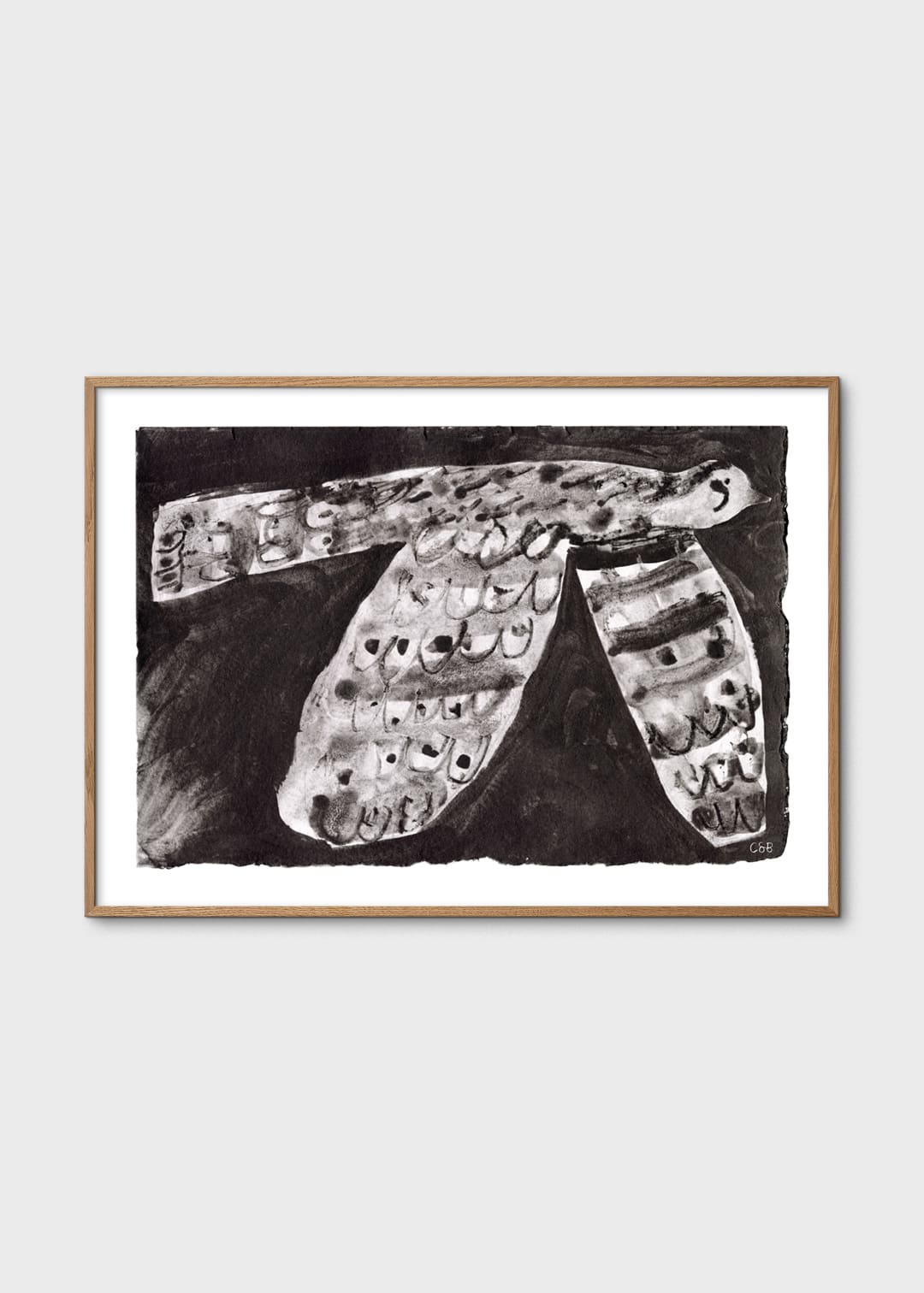 The Poster Club Art Prints Bird I Poster A4 schwarz-weiß