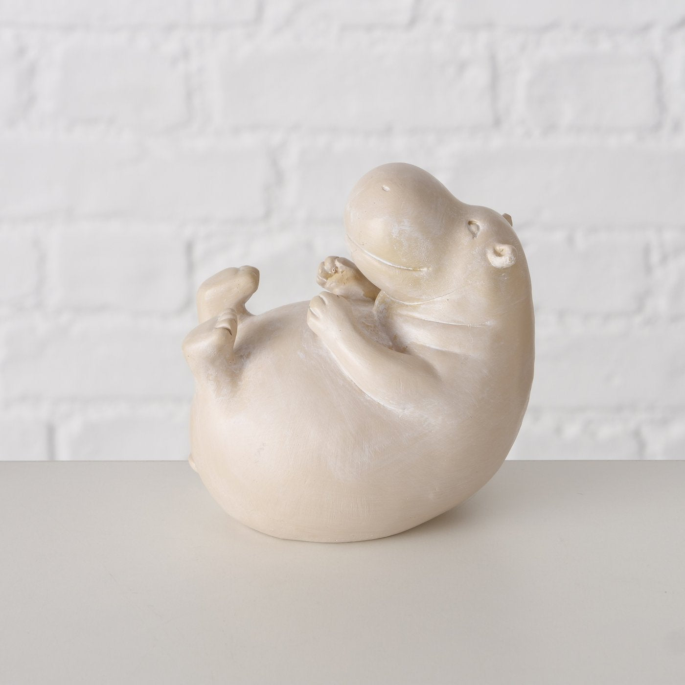 LS-LebenStil Möbel & Wohnen Yoga Hippo Deko-Figur Set 3x 12cm