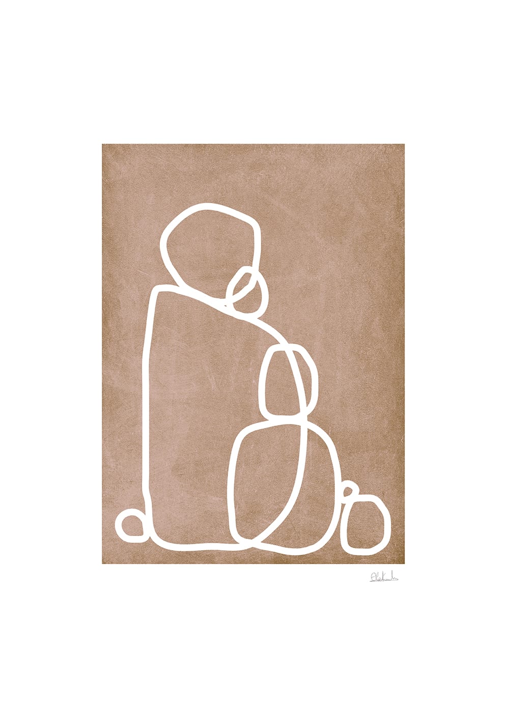 The Poster Club Art Prints Family of Volax Poster 30x40 beige