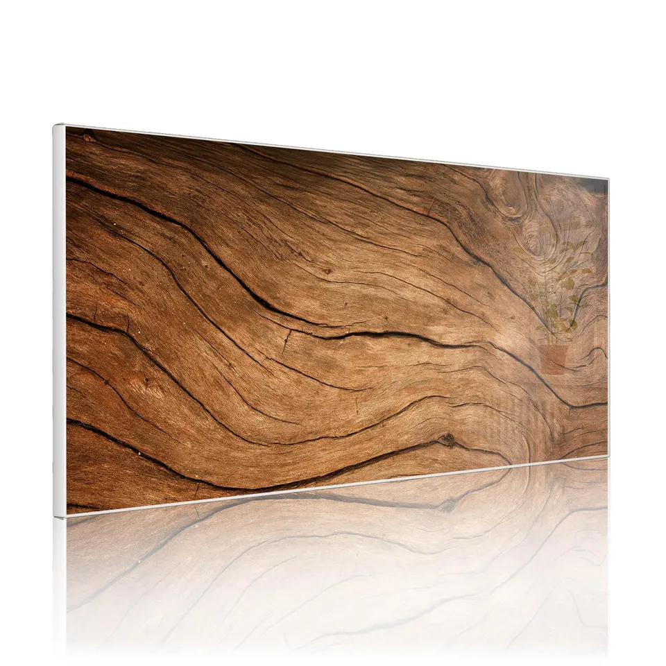 Banjado Magnettafel Metall 78x37 cm Trockenes Holz weiß beschreibbar