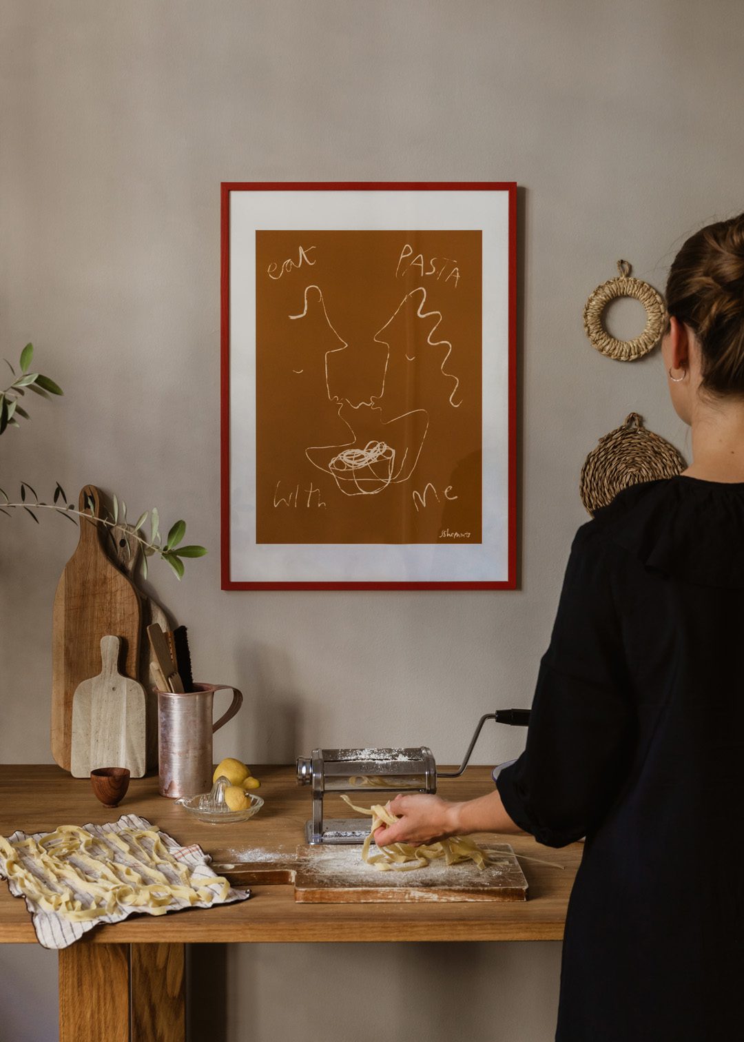 The Poster Club Frames Red Wood Frame Bilderrahmen A4 Rot