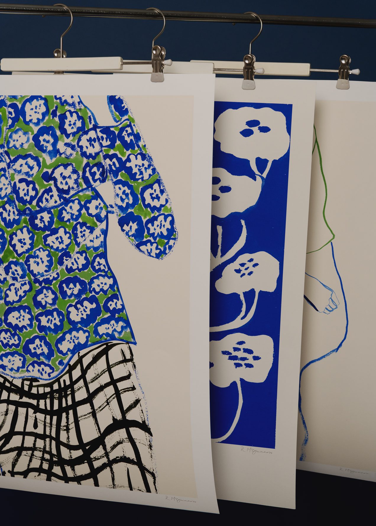 The Poster Club Blue and Green Poster 30x40 cm blau