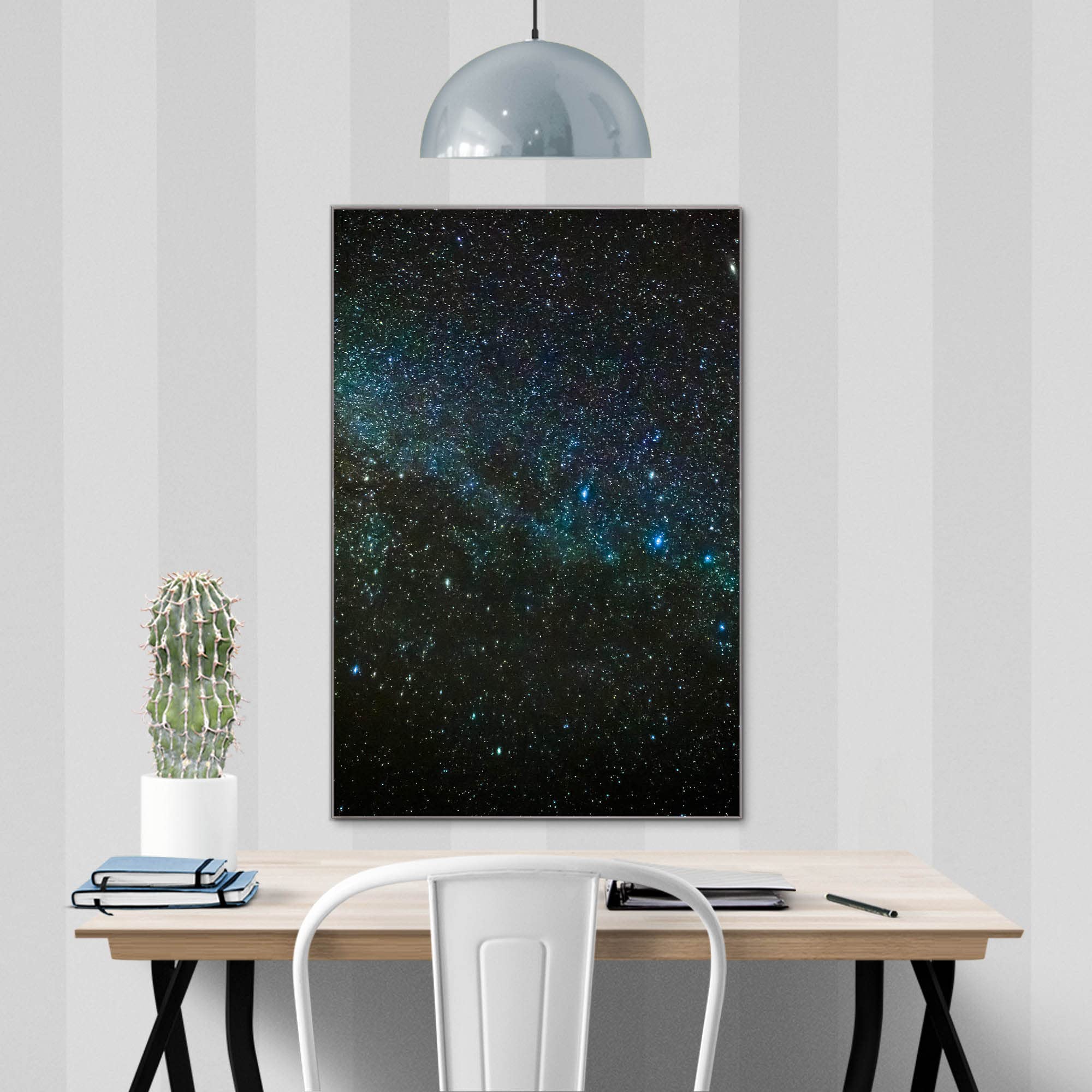 Banjado Magnettafel Glas Memoboard Nachthimmel 40x60 beschreibbar