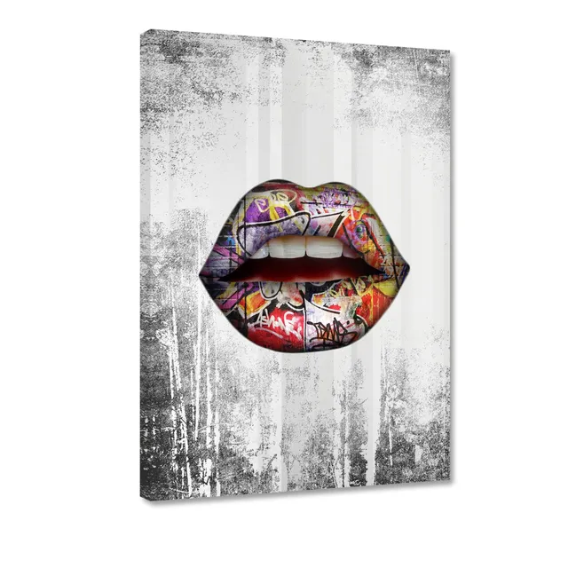 Hustling Sharks Wandbilder Lippe I love Graffiti Wandbild 30x45 Motivation