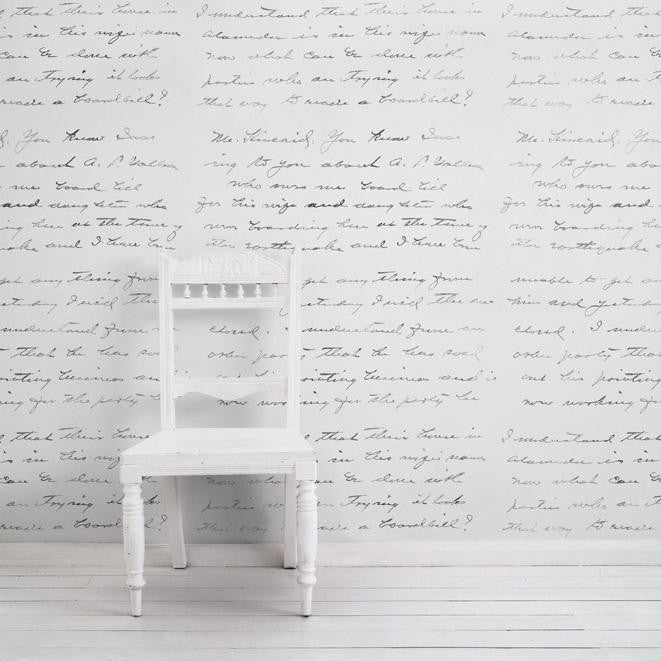 Mineheart Concrete Loveletter Tapete Almost White 70cm