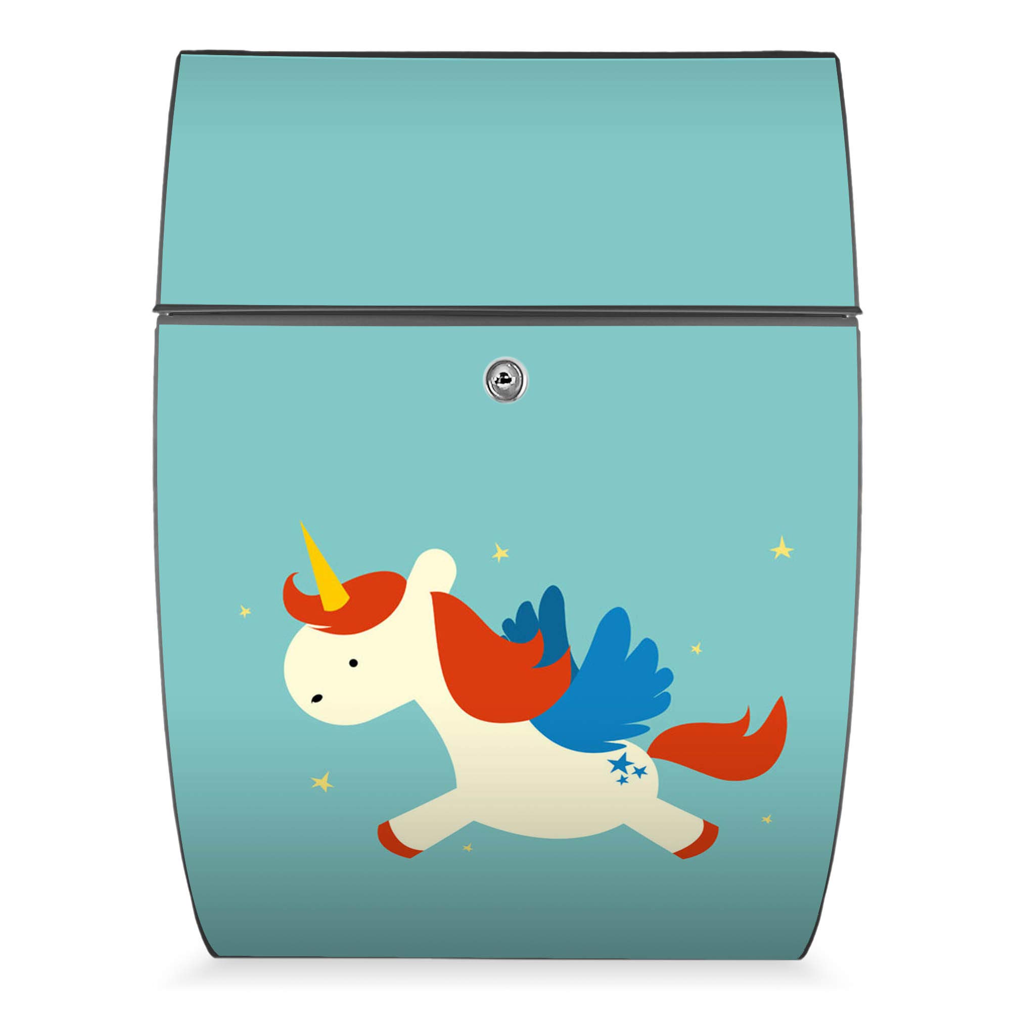 Banjado Riviera Briefkasten Anthrazit Einhorn A4